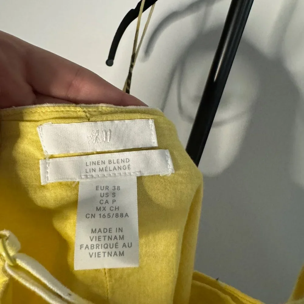 H&M | Cotton Sunflower Dress | Light Yellow | Size S | NWOT​​ - Picture 4 of 5